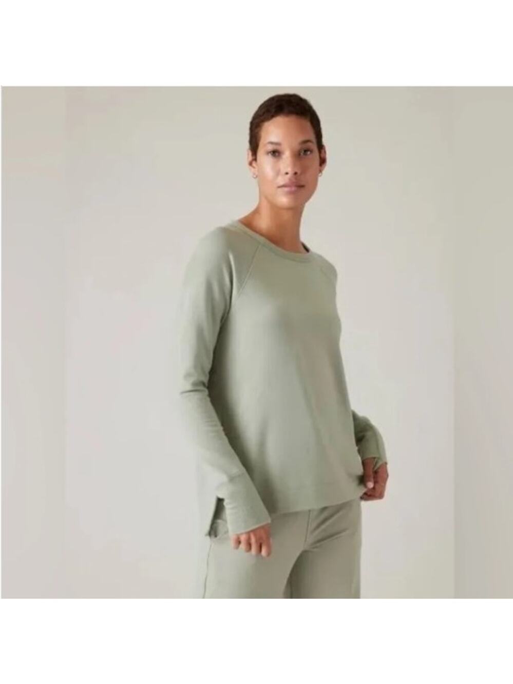 Athleta Coaster Lux Sweatshirt - Sage L
